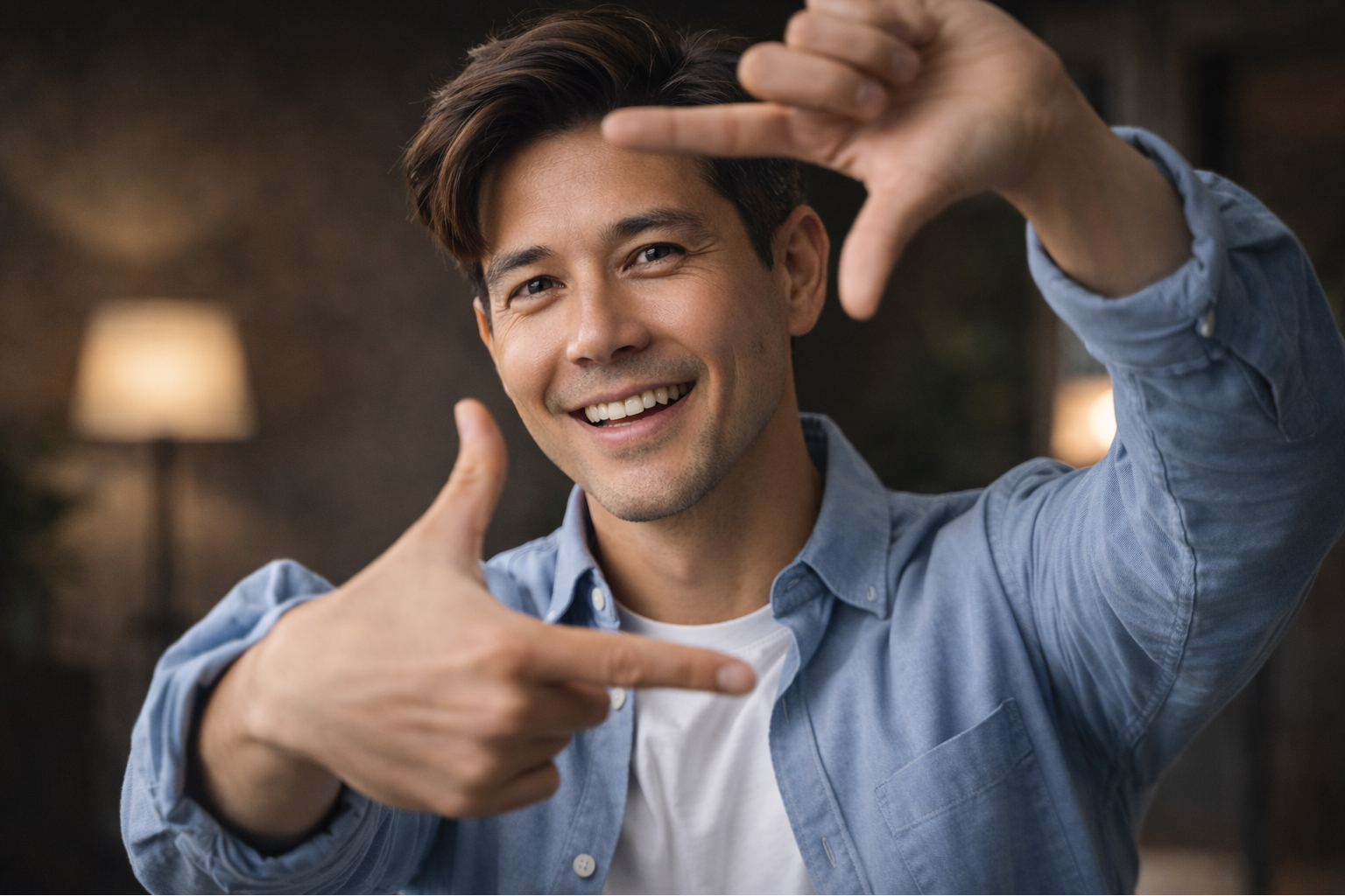 Reflection man after